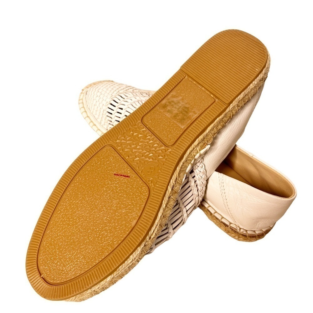 SAM EDELMAN Woven Leather Pen Espadrille Slip On Shoes Size 8 in White - Picture 10 of 14